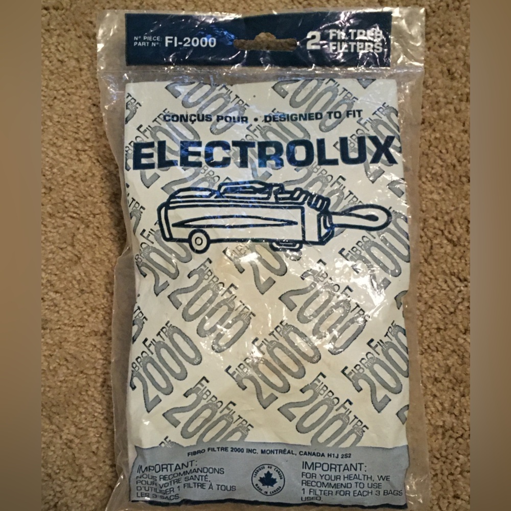 Electrolux FI-2000 Vacuum Filter Bags, set of 2 - White